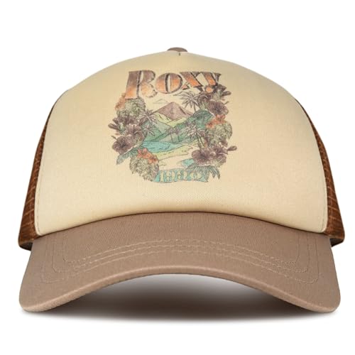 Roxy Womens Sandy Top Trucker Hat Adjustable Summer Cap Lightweight and Breathable with Mesh Back - Brownie