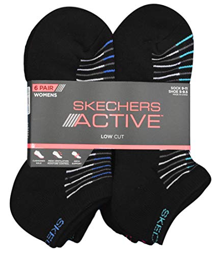 Skechers Womens S108233 Low Cut 6 Pack Socks #TOP3