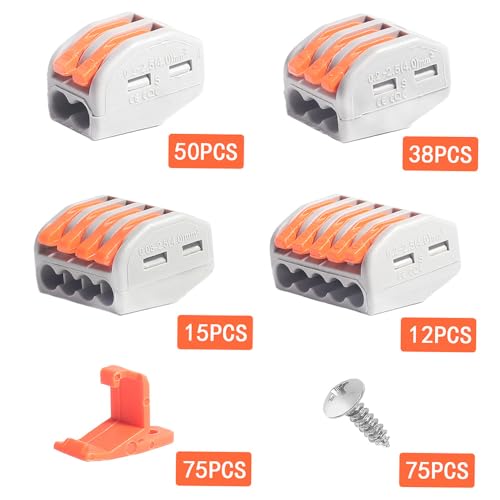 shengbowi Wire Push Cable Connectors Compact Wire Assortment Pack Splicing Electrical Solid Stranded Flexible Wires Lever Terminal Block Conductor - Image 3