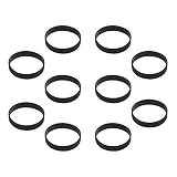 HOEREV in bianco silicone braccialetti carità Bracciali Bracciale in gomma sport bracciale, 10pcs,Nero,Circonferenza di 160 mm XXXS