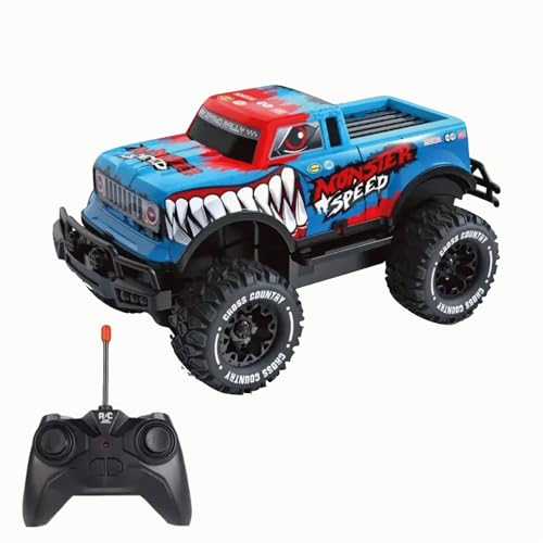 Coche teledirigido, Crawler RC 1:2 Monster Speed. Coche teledirigido con Luces LED, batería Recargable y diseño Antideslizante para niños y Adultos. Remote Control Car