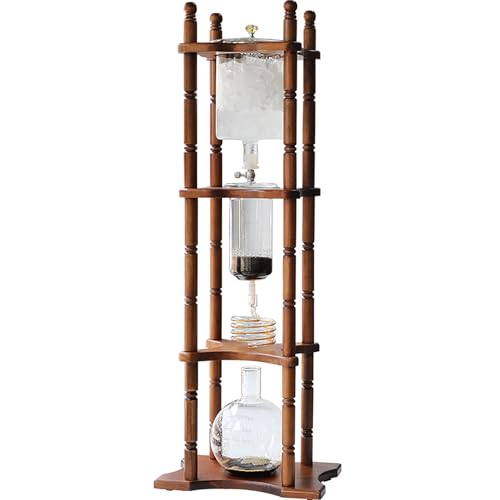 Cafetera de Goteo con Torre de infusión fría de 2500 ml/84,54 oz: mejore su café de Oficina con un Recipiente de Vidrio de Estilo Vertical, Color marrón (marrón)