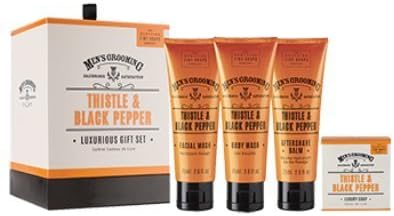 The Scottish Fine Soaps Company Mens Grooming Thistle & Black Pepper Luxurious Giftset by The Scottish Fine Soaps Company
