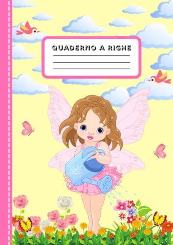 Quaderno righe terza elementare - Una fata con gli irrigatori: Quadernone a righe 3 elementare con margine , Quadernoni di terza elementare - A4 (Italian Edition)