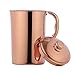 Copper Water Jug 1.5L (50.72 Fl Oz) - Pure Unlined Copper Pitcher for Ayurveda Detox - Glossy Finish