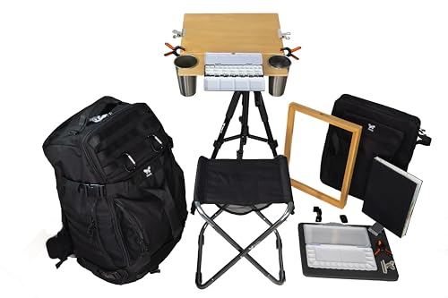 Pleinly Watercolor Easel Set with Backpack & Accessories