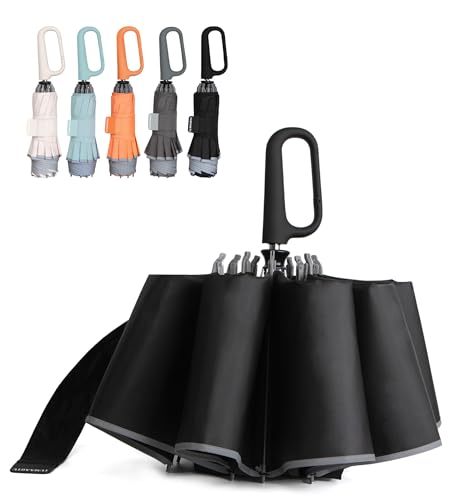 QWB TUMAAOTU Inverted Umbrella with Carabiner Handle,...
