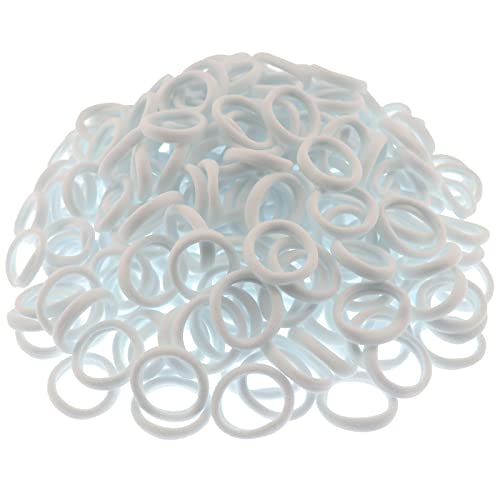 200 Pack Nylon Hair Elastics for Toddlers Baby Girls' Ponytail Holder Pigtail Hair Ties Accessories (white)