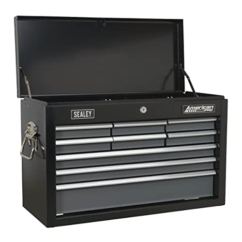 Image of Sealey Topchest 9 Drawer with Ball-Bearing Slides Black/Grey AP2509B