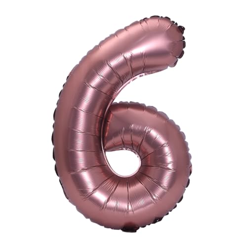 Image of YPSelected 32 Inch Large Foil Helium Number Balloon Birthday Wedding Party 0-9 (Brown, 6)