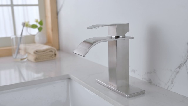 Waterfall Bathroom Faucet Single Handle Bathroom Sink Faucet on Amazon Live