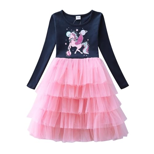 Toddler Girl Casual Dress Short Sleeve Dresses Summer Crew Neck Clothing 2-7 T