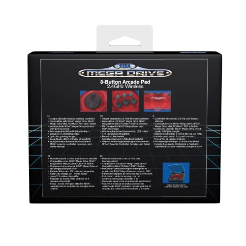Retrobit Sega Mega Drive Manette CRIMSON 8 boutons sans fil 2.4Ghz Dongle USBPort d'Origine Neuf - vue 6