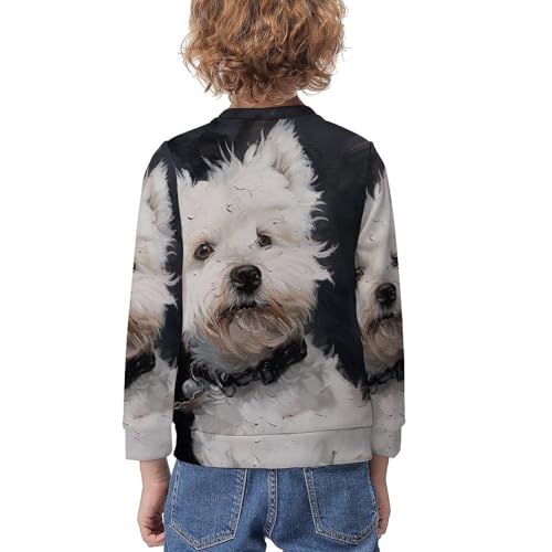 West Highland TerrierChildren's Casual Pullover Sweatshirt Loose Fit9-11Y2