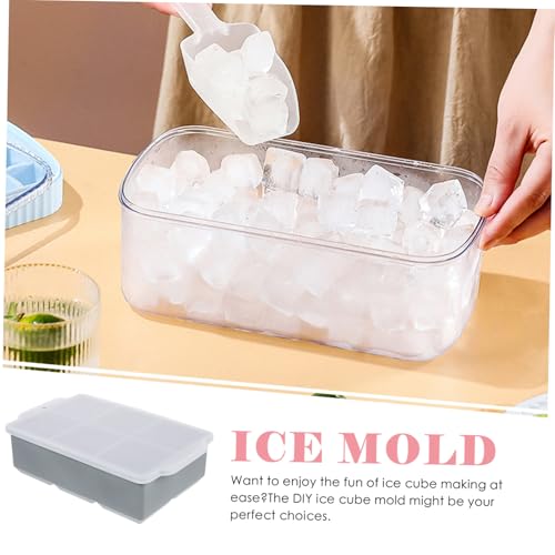 Bandeja de Cubitos de Hielo de Silicona con Tapa miniatura 4