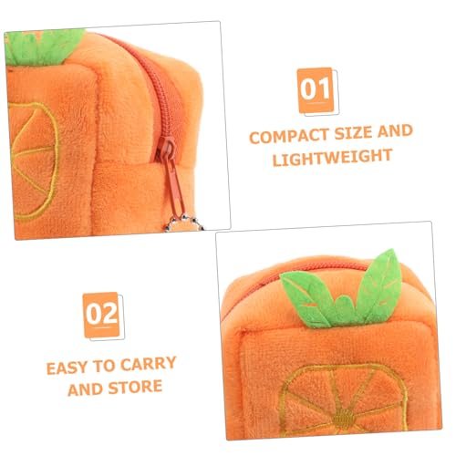 Adorable Plush Coin Purse Small Fuzzy Fruit Shaped Women Change Purse Coin Bag Zipper Kawaii Pouch3