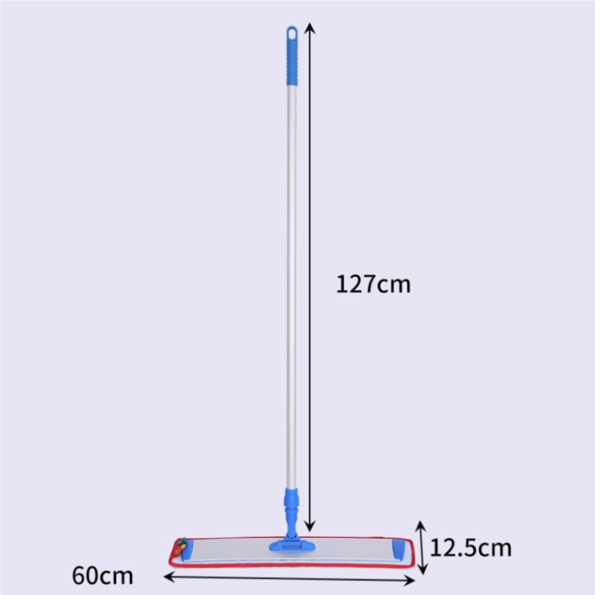 Fregona Herramientas De Limpieza For El Hogar En Hospitales, Trapeador Plano Fibra, For Pisos Baldosas del Limpieza Suelo(Rot,7 3/8)