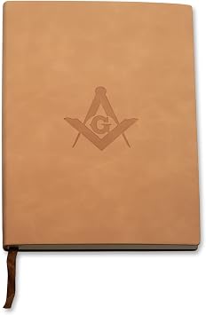 Square & Compass Masonic Bound Journal Tan