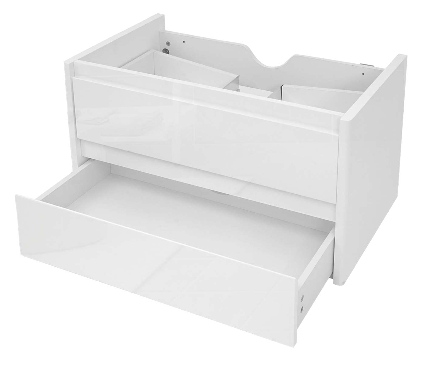 Mendler Waschbeckenunterschrank HWC-B19, Hochglanz 50x80cm - weiß