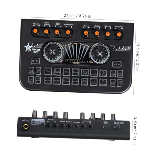 Tarjeta de sonido para grabación Artibetter, mezclador multicanal USB para podcasts y PC gaming 2