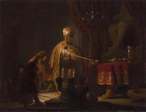 Tableau mural Rembrandt Daniel et Cyrus affiche décoration maison 60x90