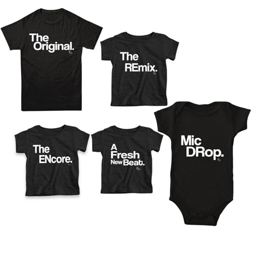 The Original and The Remix Matching Family Set (The Original - Adult MD, Black)