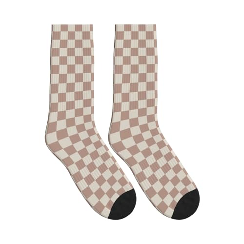 Checkered Socks, Cute Socks for Women for Travel, Running, Daily