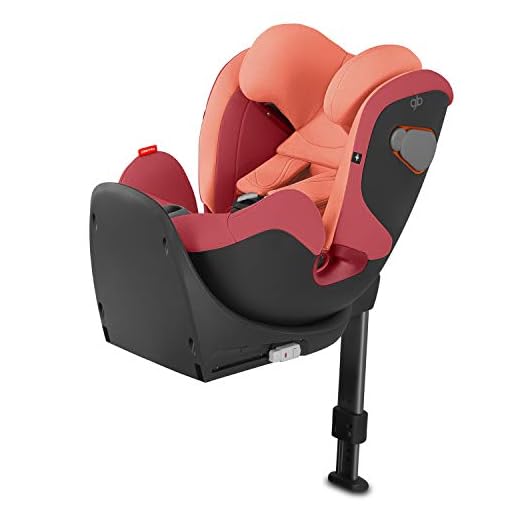Gb Gold -Silla de Coche grupo 0/1/2 Convy-Fix incl. guías ISOFIX y reductor para recién nacido, Color Rojo (Rose Red)
