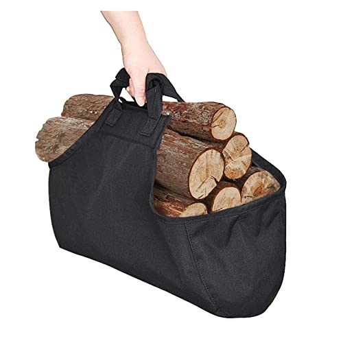 Portador de leña con múltiples asas, para chimenea al aire libre y camping