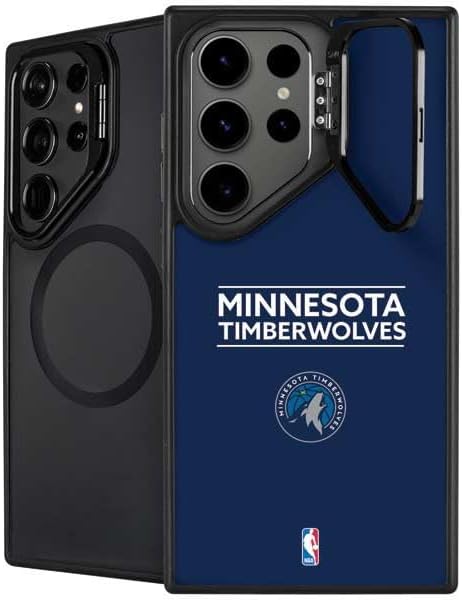 Skinit Kickstand Phone Case Compatible with Galaxy S25 Ultra - Officially Licensed NBA Minnesota Timberwolves Hardwood Classics Design