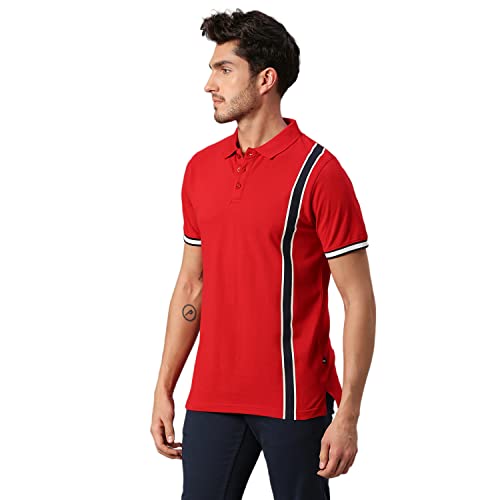 Image of Dennis Lingo Men's Slim Fit Burgundy Polo T-Shirt