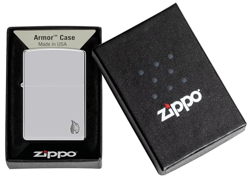 Briquet Tempête Zippo rechargeable chromé avec gravure profonde et boîtier blindé résistant - 5