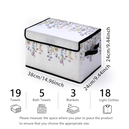 Image of Stackable Clothes Storage Bins with Lids 3 Pack | Closet Organizers Fabric Box for Home and Office,Blanket Clothes Organizers,Under Bed Storage Containers