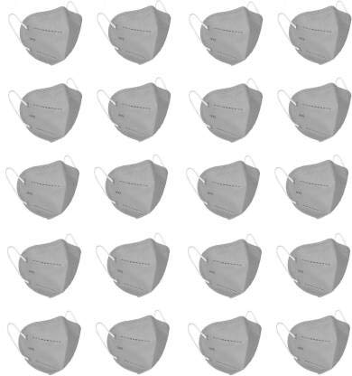 TERIS (PACK OF 20) N95 Mask For Men, Women, N95 5 Layer Breathable, Washable And Reusable Cotton Cloth Face Mask For Men, Boys, Women, Ladies, Kids, Bikers,Useful For Pollution, Without Valve