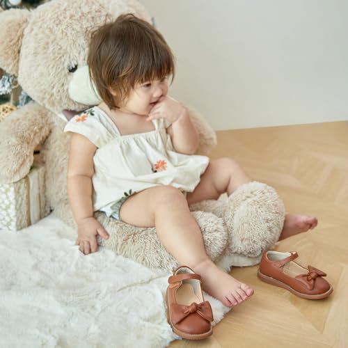 Image of Flaryzone Toddler Little Girl Mary Jane School Uniform Oxfords Flat Dress Shoes