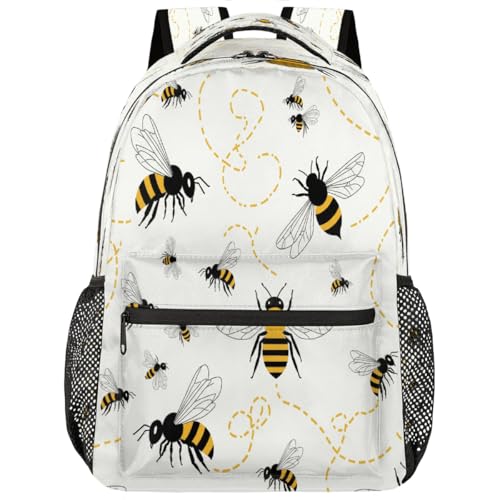 Mochila para laptop 15.6 ligera con diseño de panal de abeja para estudiantes y viajes