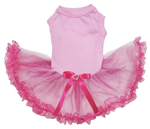 Robe tutu rose chiot XS en dentelle stretch et tulle confort - 2