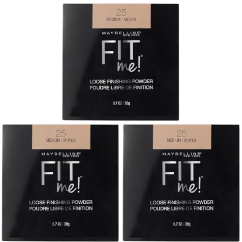 Image of Maybelline New York Fit me Loose Finishing Powder, 25 Medium (Pack of 3)