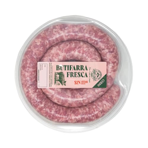 PEÑA CRUZ Embutidos Frescos: Cerdo, Butifarra, Chorizo, Longaniza y Chistorra –Sin Gluten, Lactosa ni Soja, Prod. Almerienses 100%, Envío Refrigerado (Butifarra Fresca de Cerdo (660g))