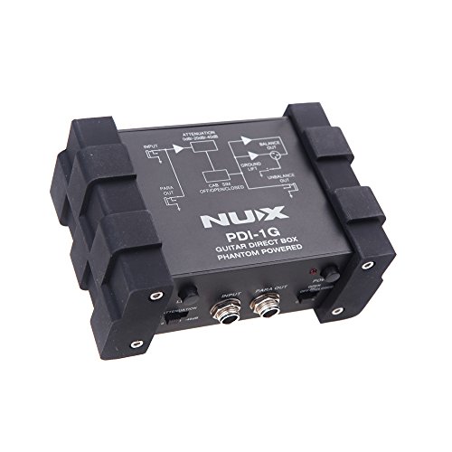 ammoon NUX PDI-1G Guitar Direct Injection Phantom Power Box Audio Mixer Para Out