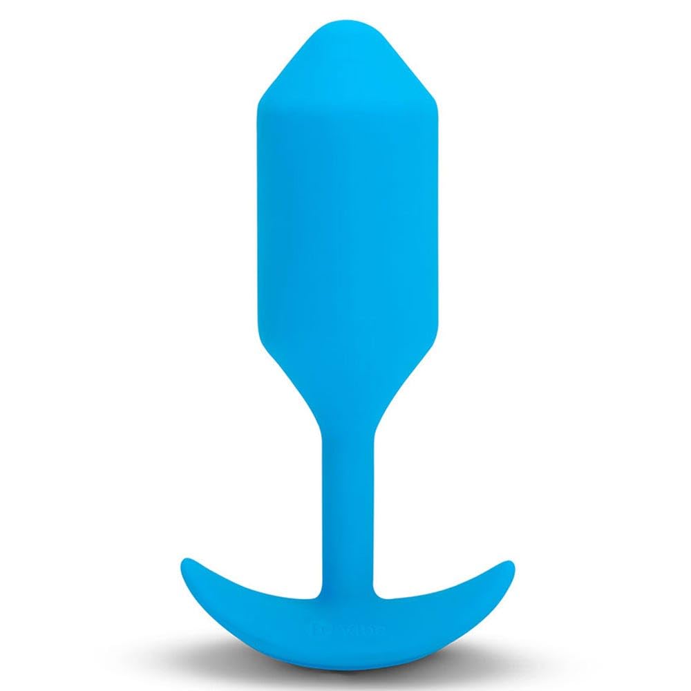 b-Vibe Vibrating Snug Plug 1 - Butt, Sex Toys (Blue / 5.4" - X-Large)