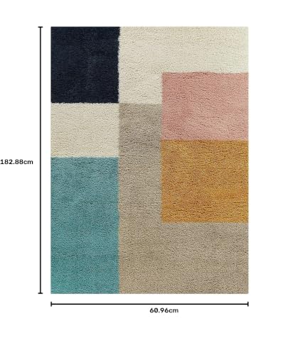 Image of Modern Soft 3D Shaggy Fur Carpets for Living Room Thick Fluffy Rugs for Bedroom, 2x6 feet, Multi Color