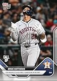 2025 Topps Now Brice Matthews #449 Top Prospect Slugs First Two Career Home Runs in Victory Houston Astros Rookie RC Baseball Card