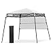 COSTWAY Gazebo Pieghevole da Giardino 210 x 210CM, Struttura in Acciaio, Impermeabile, Altezza Regolabile, Gazebo da Esterno con Borsa, Ideale per Feste, Barbecue, Giardino e Spiaggia (bianco)