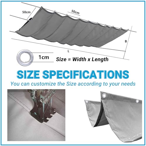 Toldo retráctil impermeable con protección UV 95% para patio exterior 8