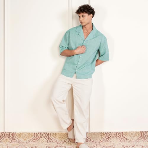 Image of Aatman Men's Half Sleeve | Casual | Box Fit | Cuban Collar Shirt