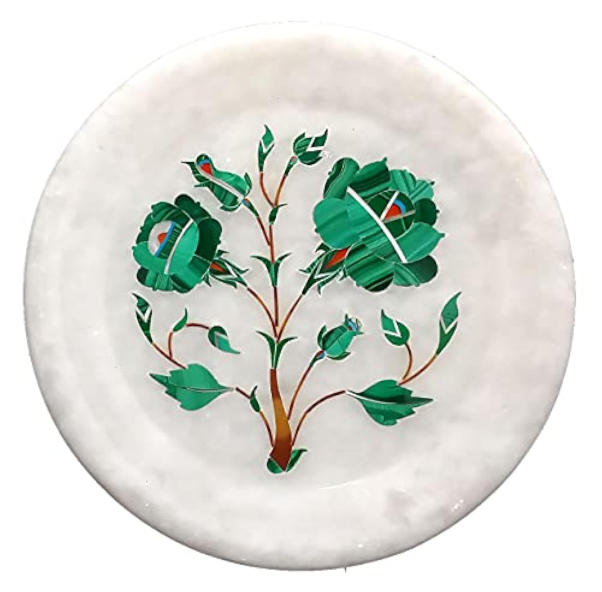 Handcrafted Marble Decorative Plate with Inlay Work for Home