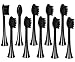 Produktbild Bürstenköpfe passend für Wondersmile Schallzahnbürste Ersatzbürsten Zahnbürstenköpfe Bürstenkopf, 10er Pack Schwarz