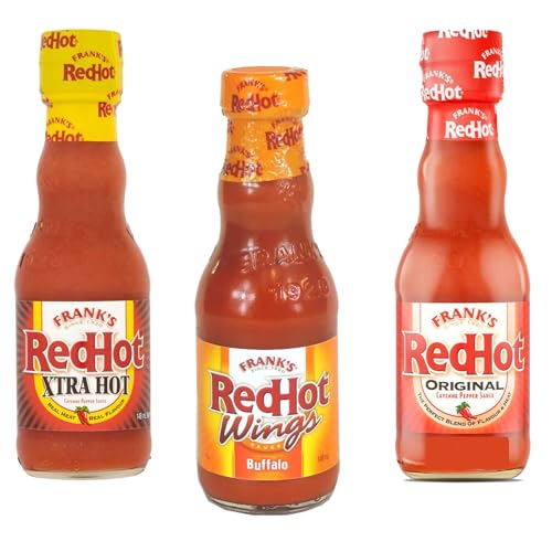 Franks Red Hot 3er Set MIX – Original Cayenne Pepper Sauce, Wings Sauce & Extra Hot – Scharfe Chilisaucen im Bundle
