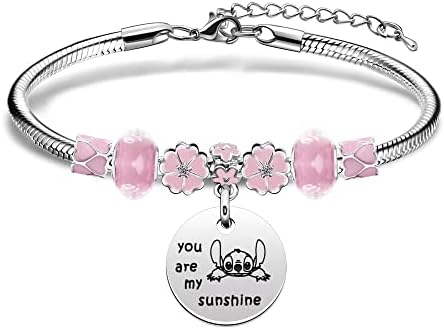 LUXYSODE - Women Girls Jewellery You Are My Sunshine Charm Bracelet Cuff Bangle for Daughter Niece Granddaughter